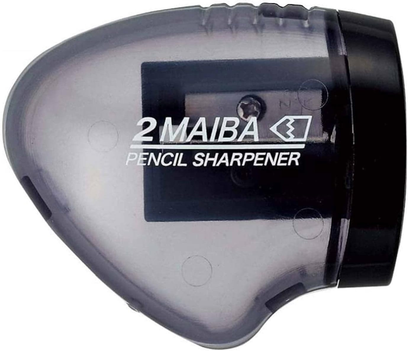 Kutsuwa STAD Dual Blade Pencil Sharpener, Transparent Black (RS021BK)