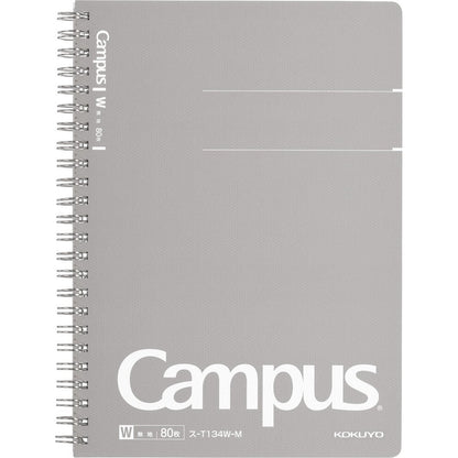 Kokuyo Campus Twin Ring Notebook, Adult Campus, Plain, A5, 80 Sheets, T-134W-M