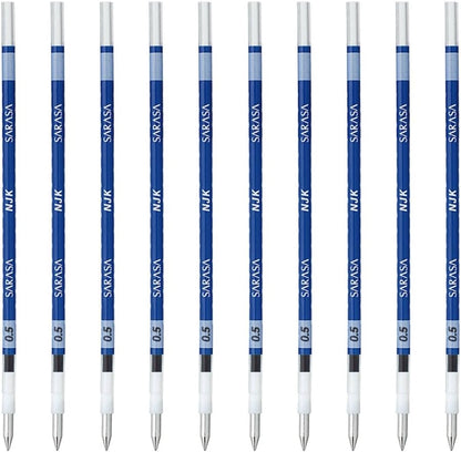 ZEBRA BRNJK5BL Ballpoint Pen Refill, Sarasa, NJK-0.5 Lead, Blue, 10 Pens
