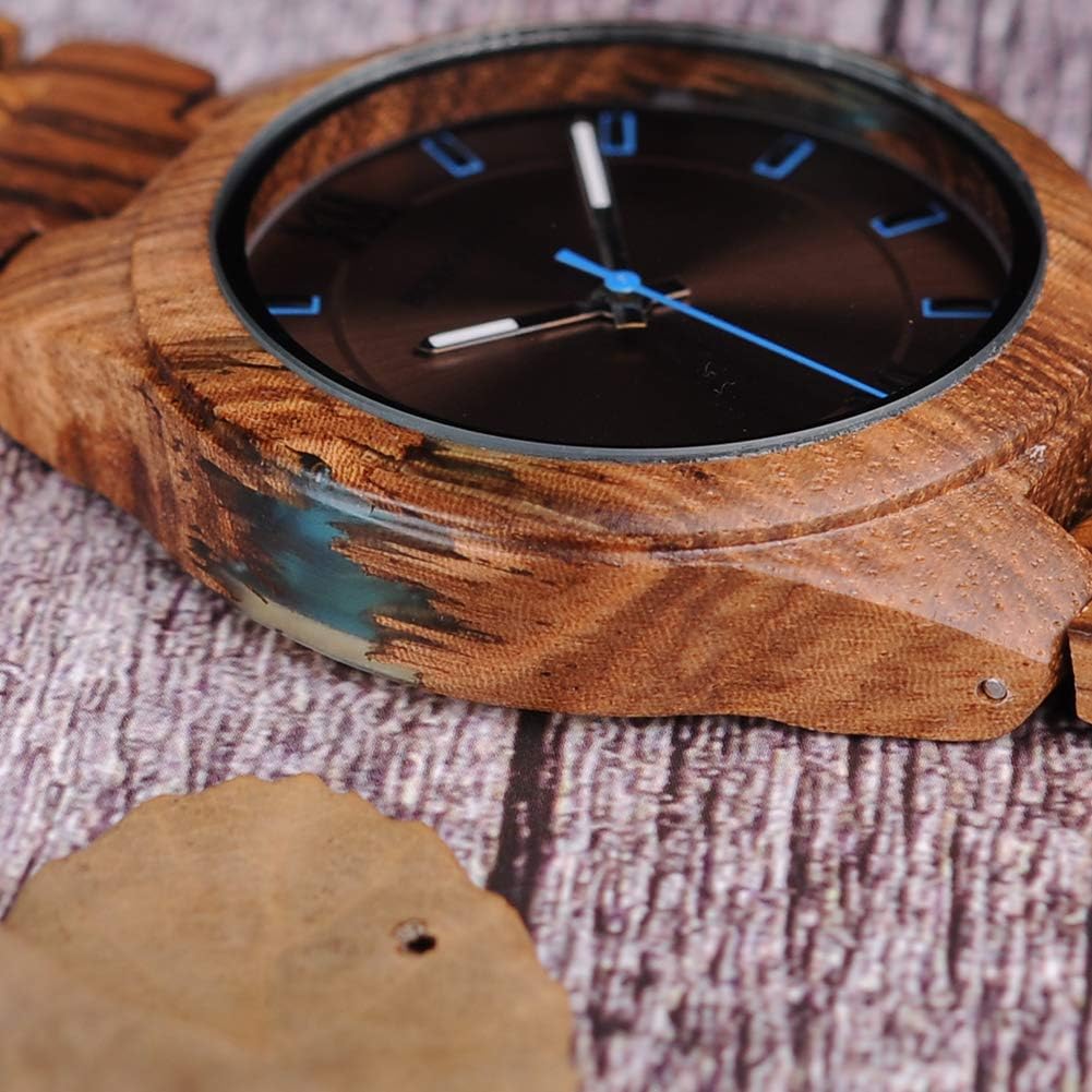 BOBO BIRD Special Design Mens Wooden Watches Sport Quartz Timepieces (Brown face)
