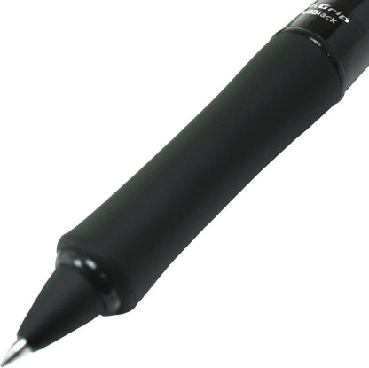 PILOT Dr. Grip Full Black Ball Point Pen 0.7mm, Black Body, Bordeaux Accent (BDGFB80F-BO)