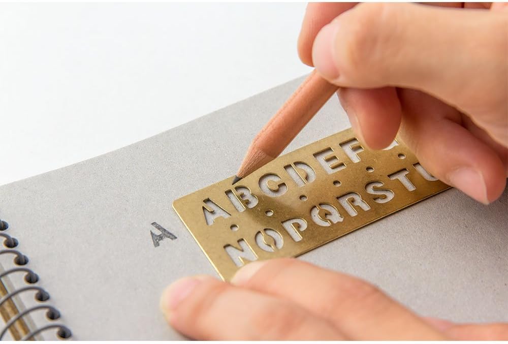 Midori Way Brass Template Alphabet (42169006)