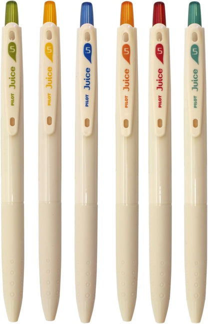 PILOT Gel Ink Ballpoint Pen, Juice, 0.5mm, Classic Color Set (6CCN, Natural Smoothie)