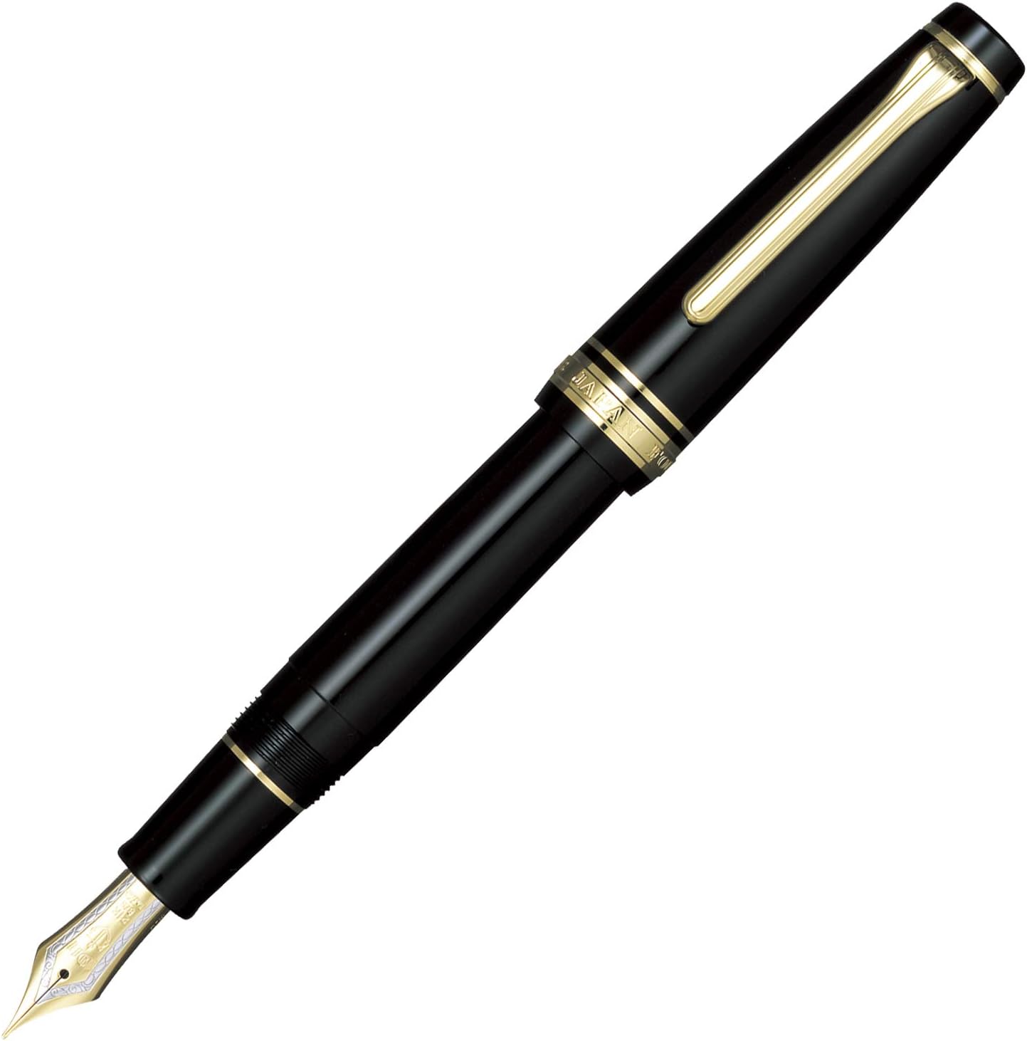 Sailor Professional Gear Gold 21k Fountain Pen, Black, 11-2036-220 Fine Point