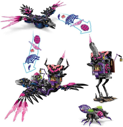 LEGO DREAMZzz Midnight Crow of The Witch Never with Animals and Toy House Convertible to Spider and Bird Figure, Gift for Boys and Girls 9 Years and Older, Fantasy Creative Play 71478