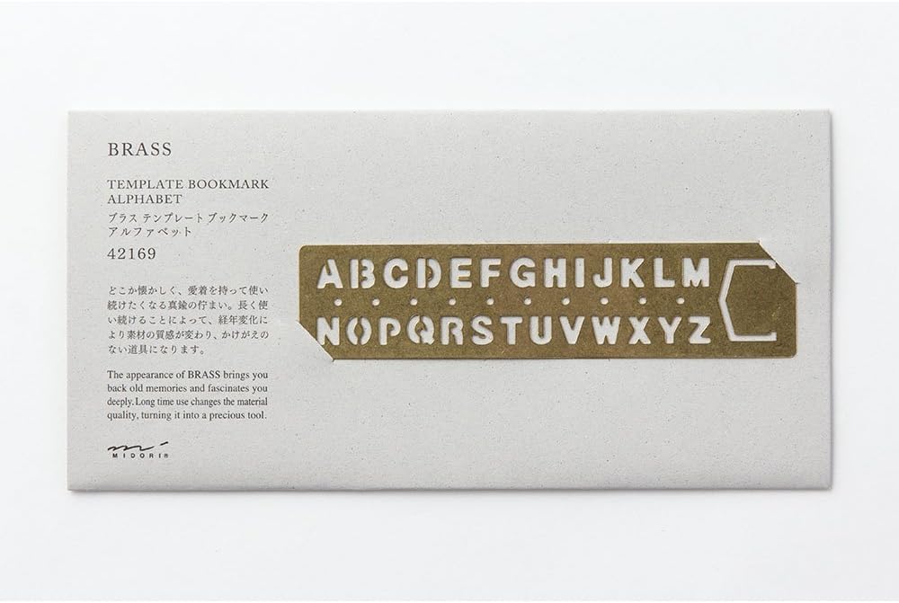 Midori Way Brass Template Alphabet (42169006)