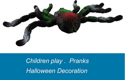 BOHS Rubber Jiggly Spider - Stretch & Squeeze - Realistic Big Soft Stretchy - Halloween Squishy Toy - Prank Bugs