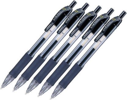 ZEBRA P-JJB3-BK5 Gel Ballpoint Pen, Sarasa, 0.7, Black, 5 Pens
