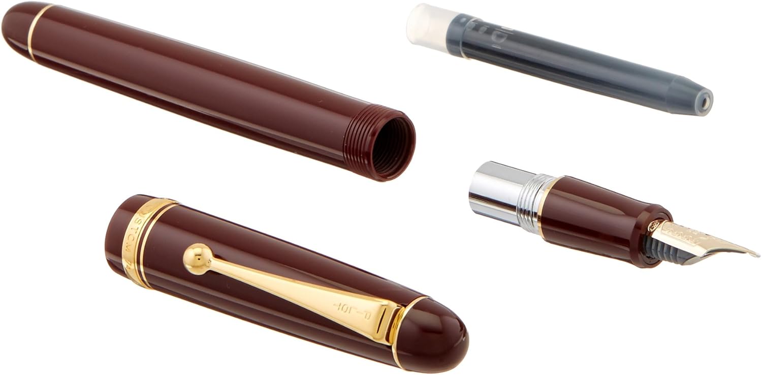 Pilot Custom 74 Fountain Pen, F-nib, Deep Red Body (FKK-1000R-DR(-F)), alternate view