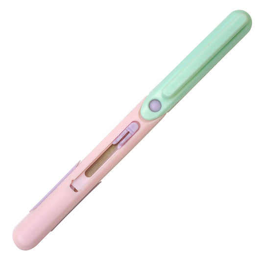 Raymay Fujii SH706Q Scissors, Pen Cut, Compact, Portable Scissors, Left Hand, Compatible with Left Hand, Mint x Pink