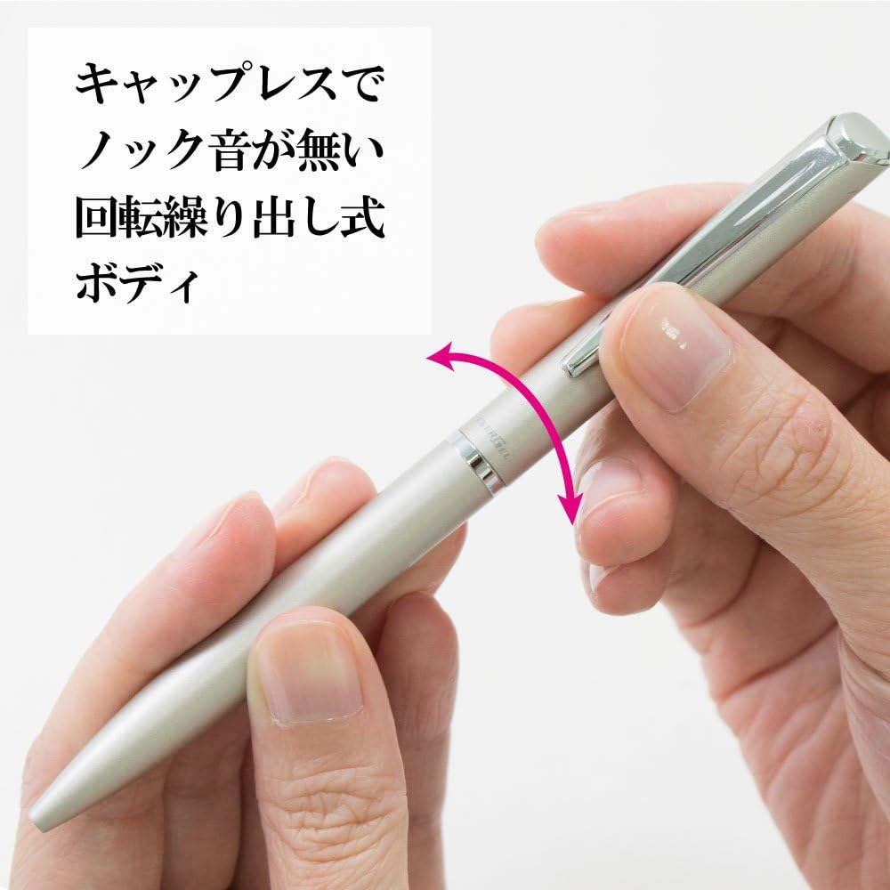 Pentel BLN2005WZ EnerGel Ink Ballpoint Pen, 0.02 inches (0.5 mm), Warm Silver Shaft