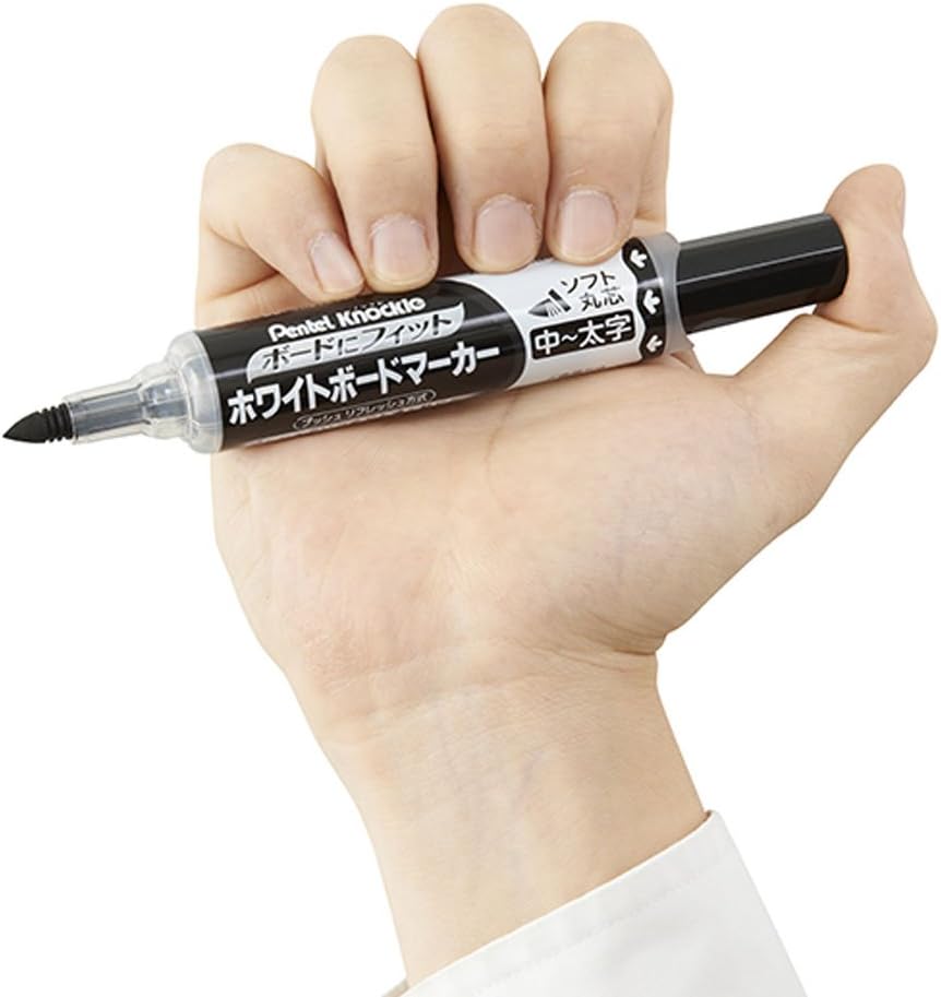 Pentel Whiteboard Marker KNOCKLE [Black] XEMWL5BF-A (Japan Import)