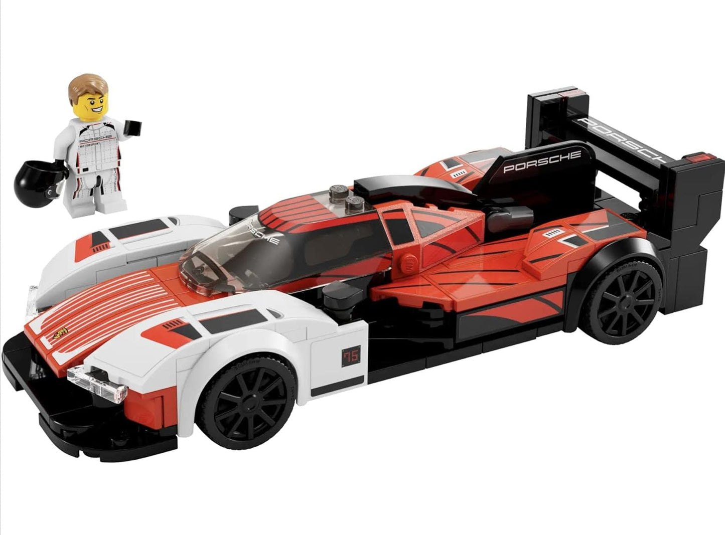 LEGO Speed Champions Porsche 963 76916, Model Car Building Kit, Racing Vehicle Toy for Kids, 2023 Collectible Set with Driver Minifigure, White