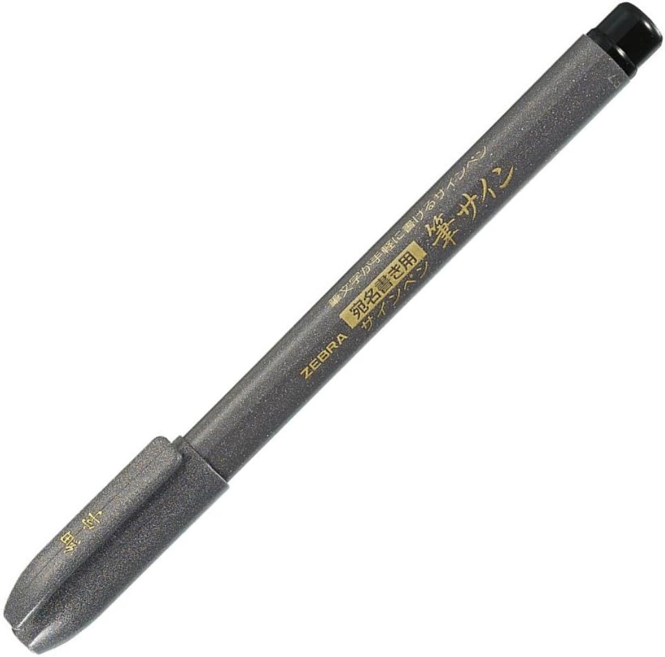ZEBRA B-WF1 Brush Pen, Brush Sign, Fine Point, 10 Pieces