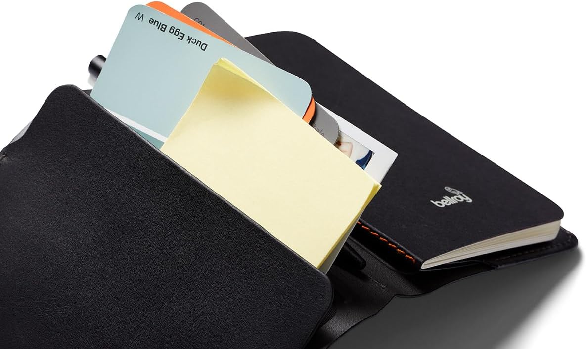 Bellroy Notebook Cover (Leather Folio for Notebook) - Black