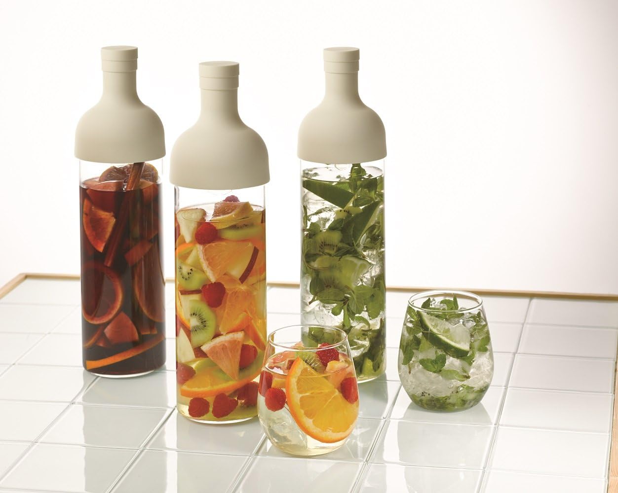 Hario Filter-In Cold Brew Tea Bottle, 750ml, White