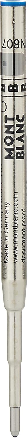 Montblanc Ballpoint Pen Refills (B) Royal Blue 124491 ??? Refill Cartridges with a Broad Tip for Montblanc Ball Pens ??? 2 x Blue Ballpoint Refills