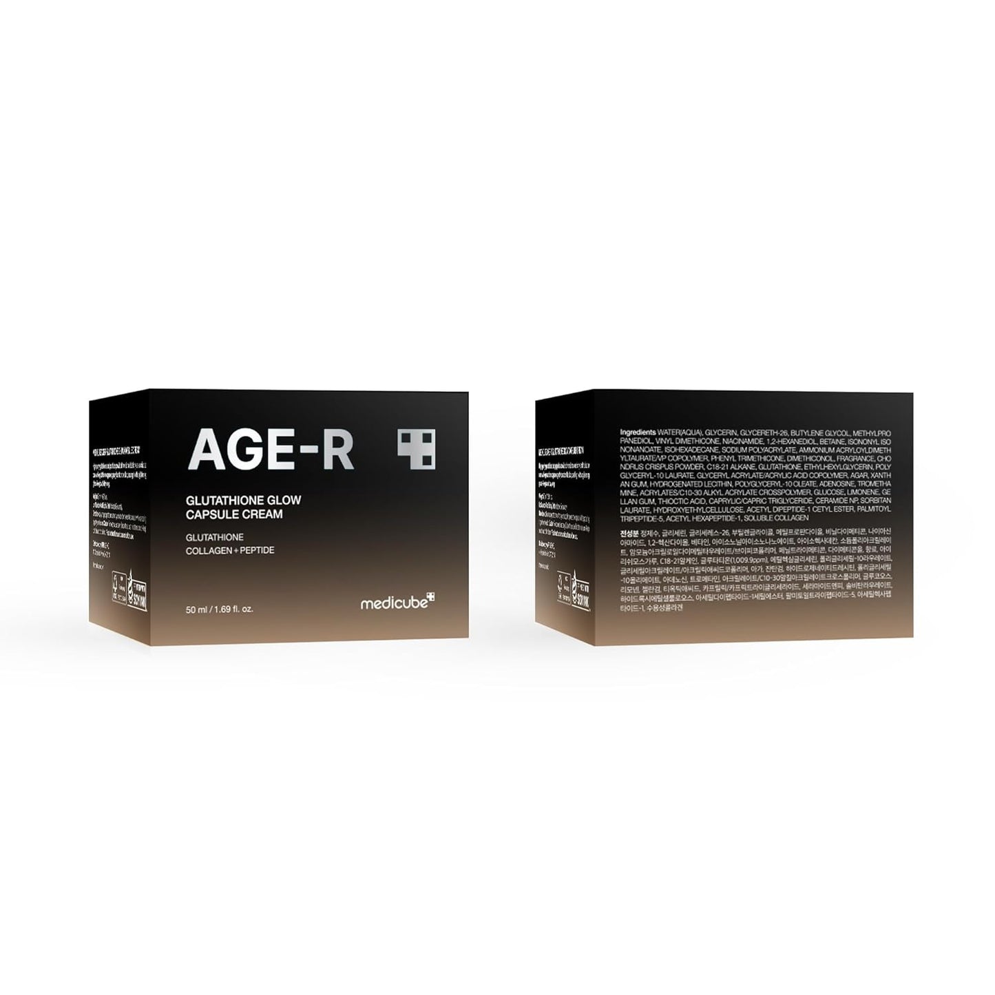medicube AGE-R Glutathione Glow Capsule Facial Cream - Instant Lifting Moisturizer - Collagen Peptide For Hydrating Glow - Improve Blemishes, Uneven Skin Tone - Korean Skin Care 1.69 fl.oz