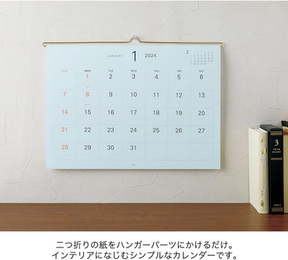 Midori 31293006 2024 Wall Calendar, White (color)