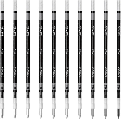 ZEBRA Ballpoint Pen Refill, Sarasa, NJK-0.3 Lead, Black, 10 Pens BRNJK3BK