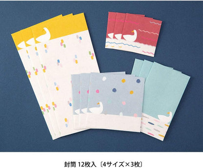 Midori 20566006 Envelope Rasse Duck Pattern