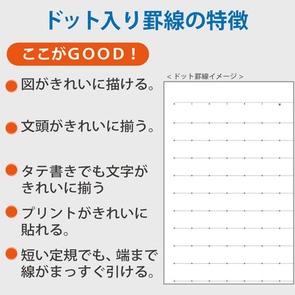 Kokuyo Notes Campus Smart 5-Color Pack semi-B5 dot-Filled B Ruled Roh -GS3CBTX5