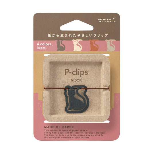 Midori Clip 43397006 Cat Pattern