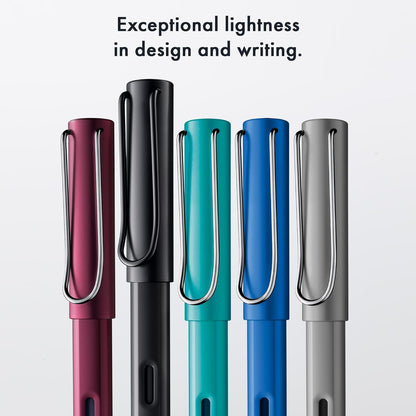 LAMY AL-star black purple - Fountain Pen with ergonomic grip & polished steel nib in size M - lightweight aluminum body - including LAMY T 10 blue cartridge - Right-Handed