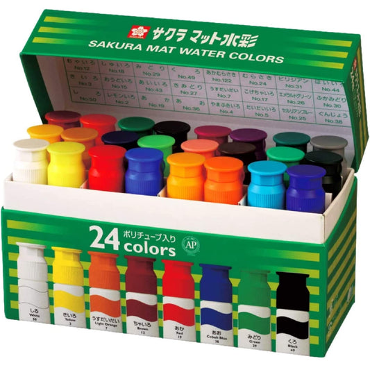 ‹ⵋâø‹ĩ‹âø‹ÄÄԋâ? 24 Color Matte Watercolor (12ml) Poly in Tube (Japan Import)