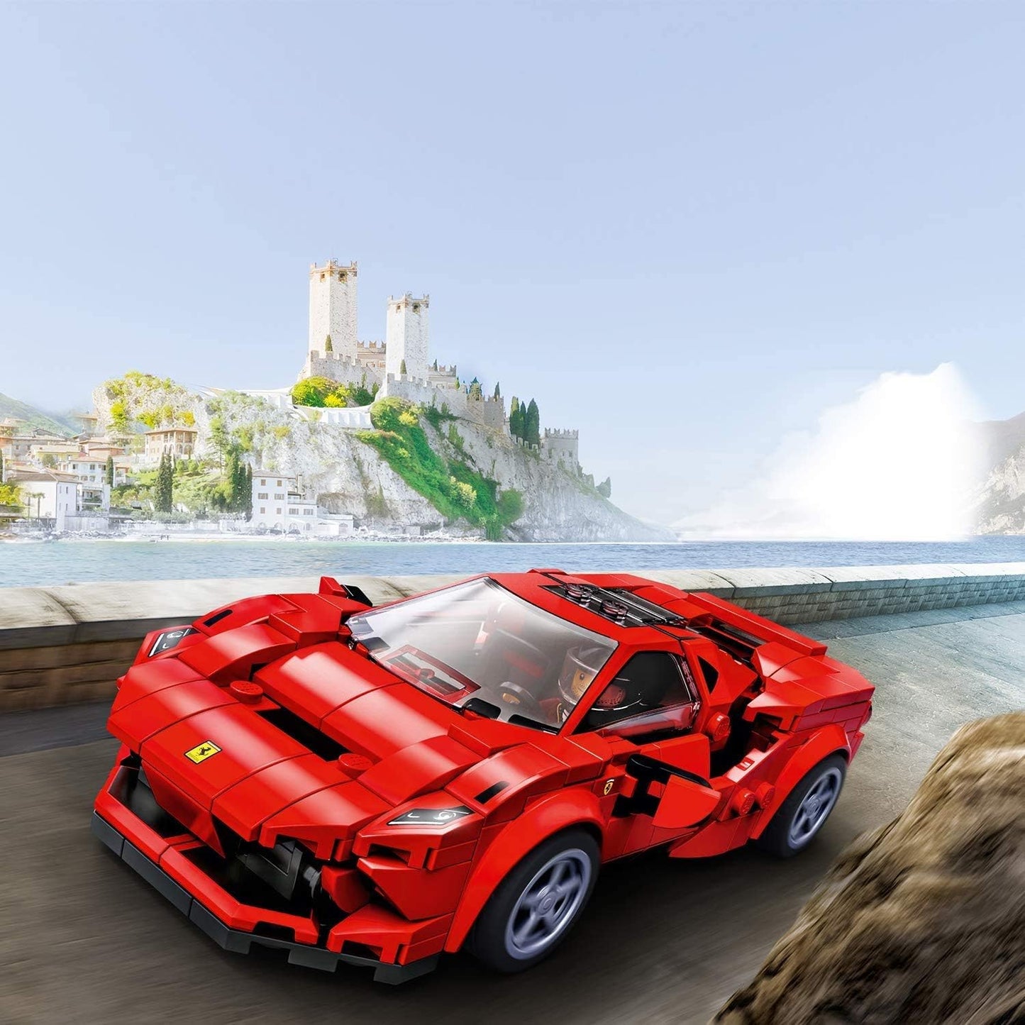 Lego 76895 Speed Champions Ferrari F8 Tributo Racer Toy, with Racing Driver Minifigure, Race Cars Building Sets, 7 years and up.