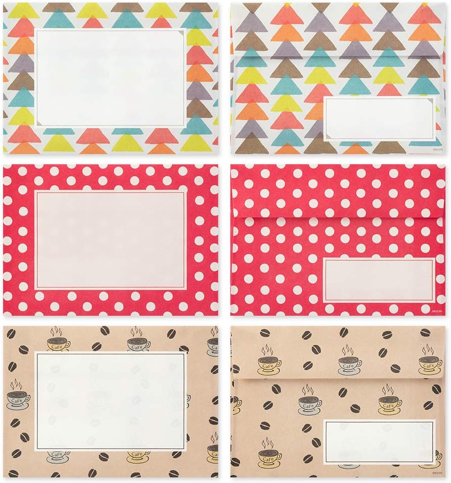 Midori 86763006 Letter Set, 763, Baffling, 10 Patterns, Red