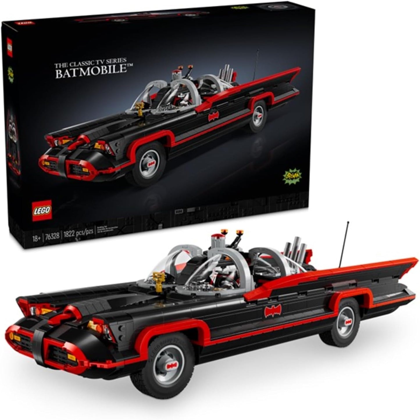 LEGO DC Batman: The Classic TV Series Batmobile, DC Collectible Car, Building Set Inspired by The 1966 Television Show???s Classic Batmobile, Creative DC Gift for Adults and Super Hero Fans, 76328