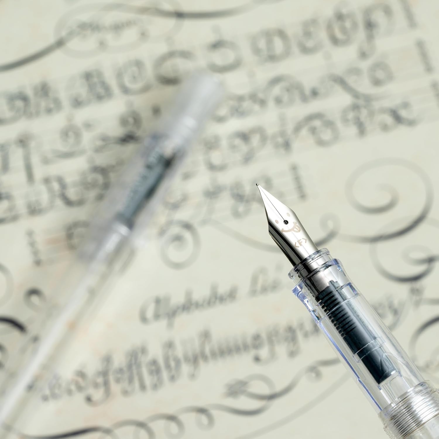 PILOT Kakuno Fountain Pen, Clear Barrel, Extra Fine Nib (10816), alternate view