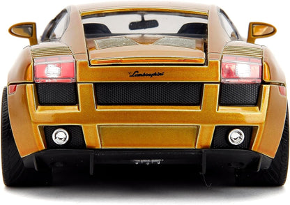 Fast & Furious Fast X 1:24 Gold Lamborghini Gallardo Die-Cast Car, Toys for Kids and Adults
