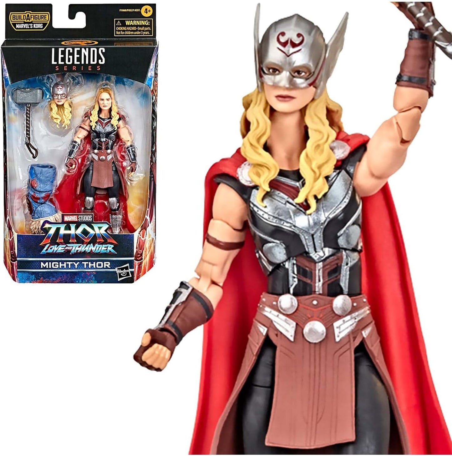 Marvel Legends Series Thor: Love and Thunder Mighty Thor Action Figure 6-inch Collectible Toy, 4 Accessories, 1 Build-A-Figure Part