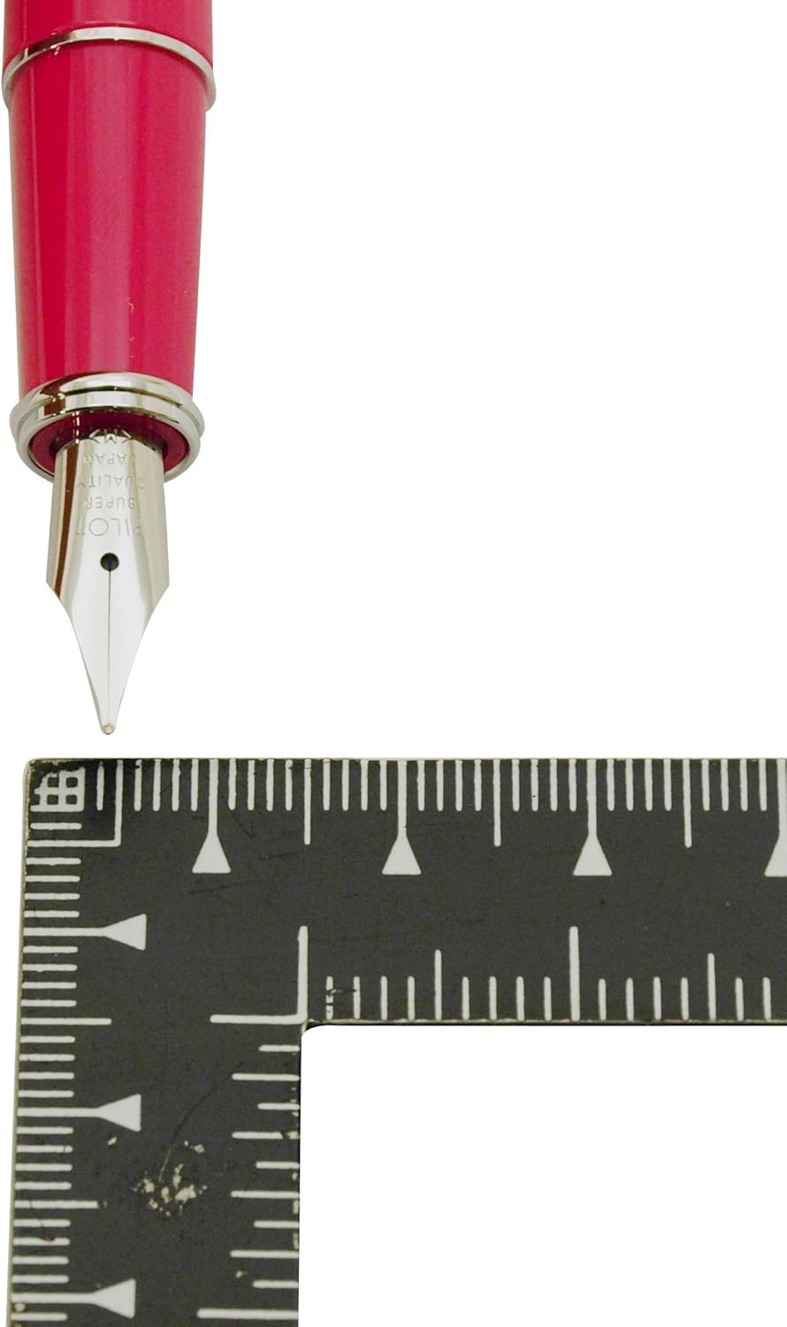 PILOT Prera Medium-Nib, Vivid Pink Body Fountain Pen (FPR-3SR-VP-M) close up nib