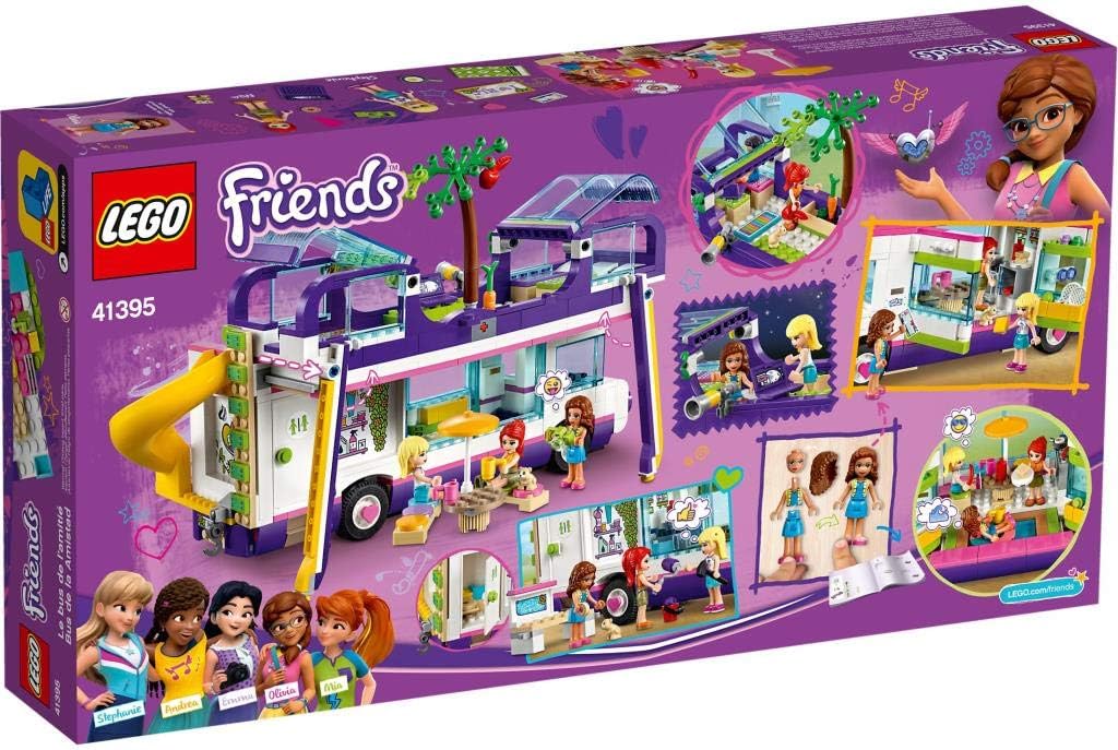 LEGO 41395 Friends Friendship Bus Toy with Swimming Pool and Slide, Summer Holiday Playsets for 8+ Year Old