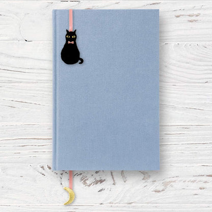 Midori 82464006 Stickers, Bookmark Stickers, Embroidery, Black Cat Pattern