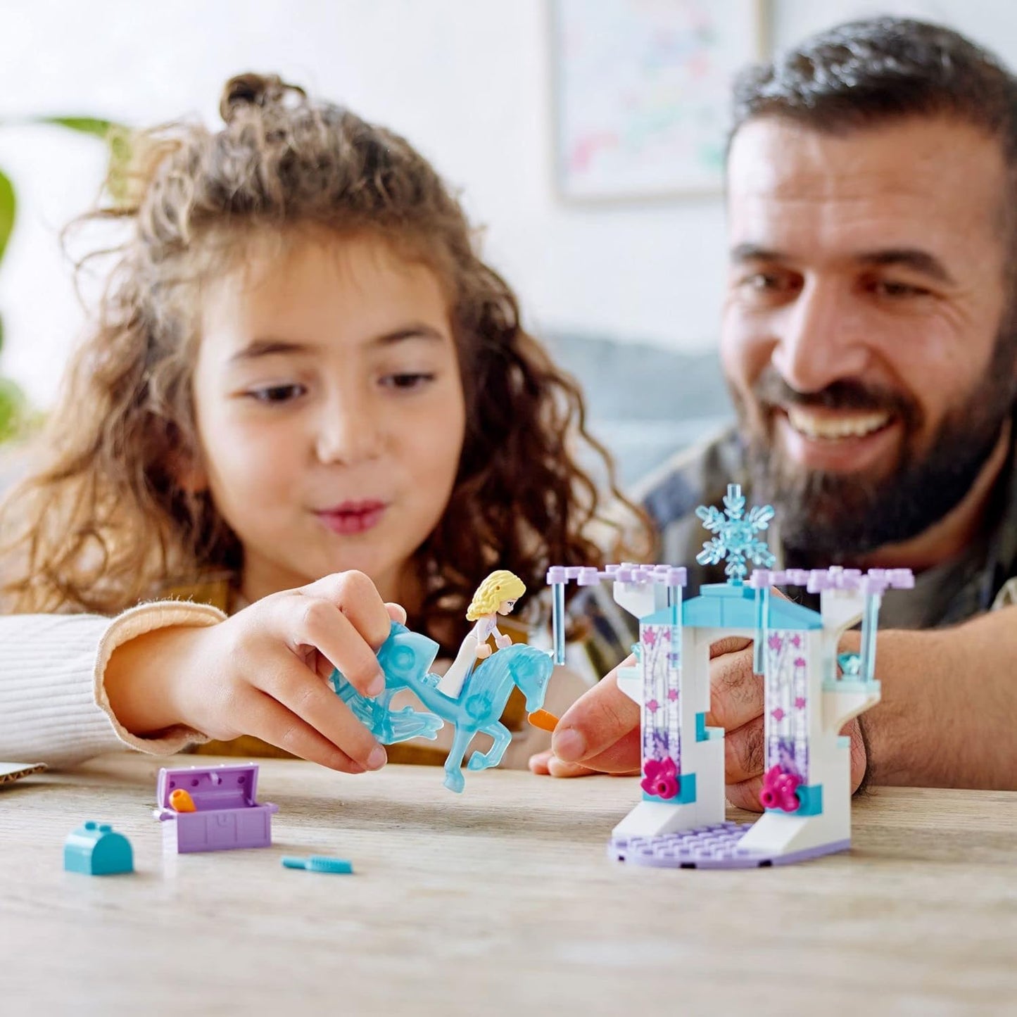 LEGO 43209 Disney Elsa and The Ice Stable Nokia Frozen Buildable Toy with Mini Dolls and Horse Figure