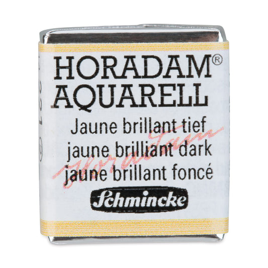 Schmincke - HORADAMå¨ AQUARELL - Finest Artists' Watercolors, 210 Jaune Brillant Dark, 14 210 044, 1/2 pan