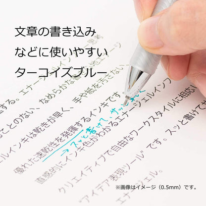 Pentel XBLN75TL-S3 EnerGel Ballpoint Pen - 0.5mm, Turquoise Blue