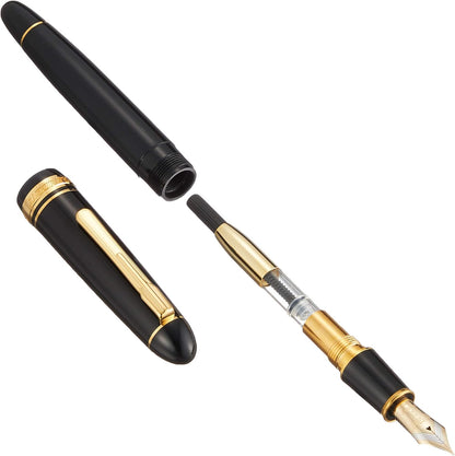 PLATINUM Fountain Pen President #1 Black and Gold- PTB20000P-Nib: M, alternate view