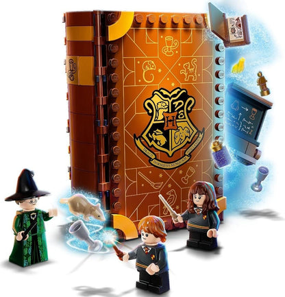 LEGO 76382 Harry Potter Hogwarts Moment: Transfiguration Class Building Set, Collectible Book Toy, Travel Case, Portable Playset