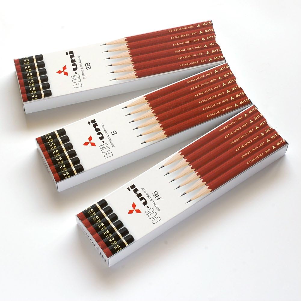 Mitsubishi Pencil HUKB High Uni K B, 1 Dozen Paper Box