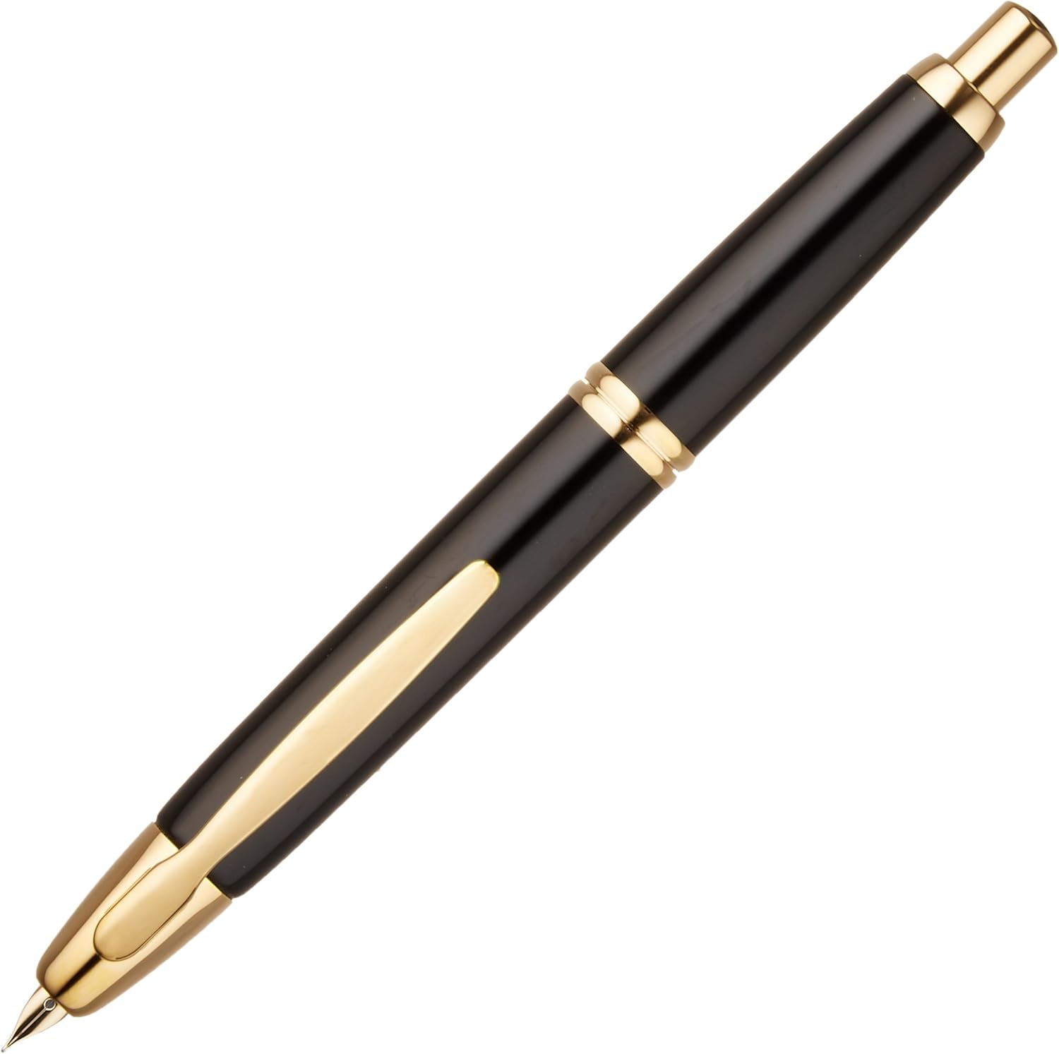 PILOT Fountain Pen Capless, F-Nib, Black Body (FC-15SR-B-F), main image
