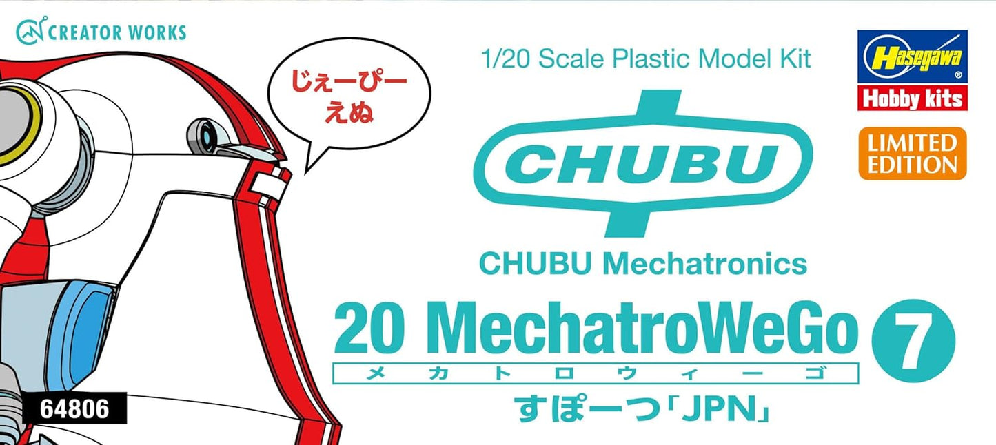 Hasegawa 1/20 Creator Works Series Mechatro Wego No. 07 Supporter Scale Plastic Model