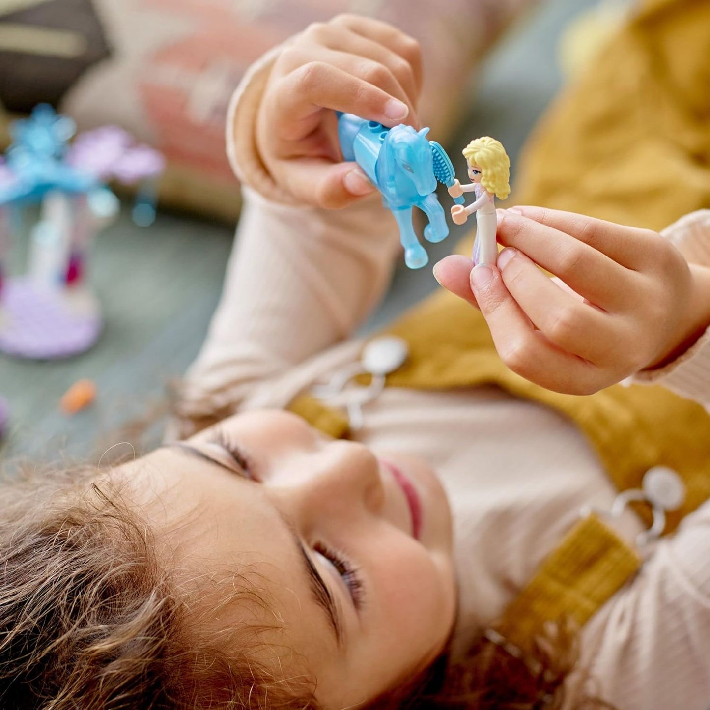 LEGO 43209 Disney Elsa and The Ice Stable Nokia Frozen Buildable Toy with Mini Dolls and Horse Figure