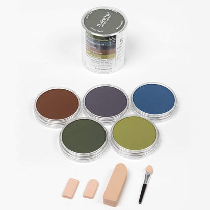 PanPastel Artist Pastels by GOLDEN, Extra Dark Shades Set, 5 Color, Professional Artist Pastels, Unique Pan Format (cake-like)