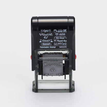 Midori 35377006 Stamp, Rotating Stamp, Message, English Pattern