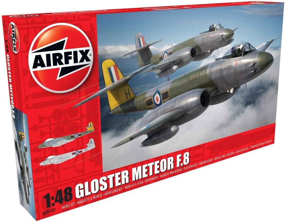 Airfix Gloster Meteor F8 1:48 Military Aviation Plastic Model Kit A09182